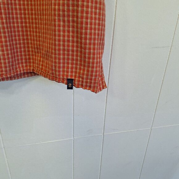 IZOD Shirt‎ Mens  2XL Short Sleeve Button Down Rust Plaid - Picture 9 of 10